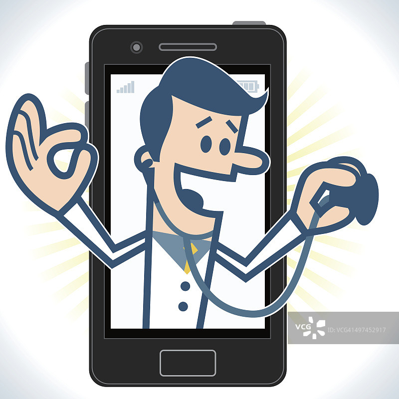 使用智能手机的医生图片素材