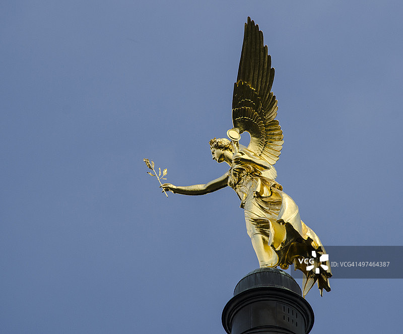 慕尼黑和平天使雕像，德国巴伐利亚图片素材