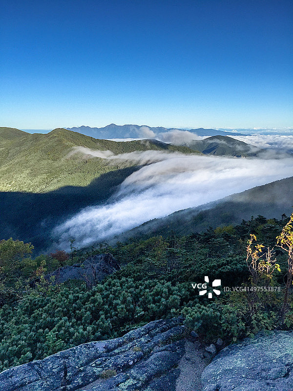 云如瀑布般倾泻而下图片素材