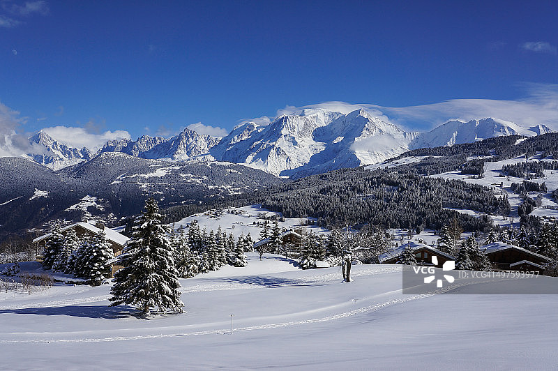 勃朗峰风光图片素材