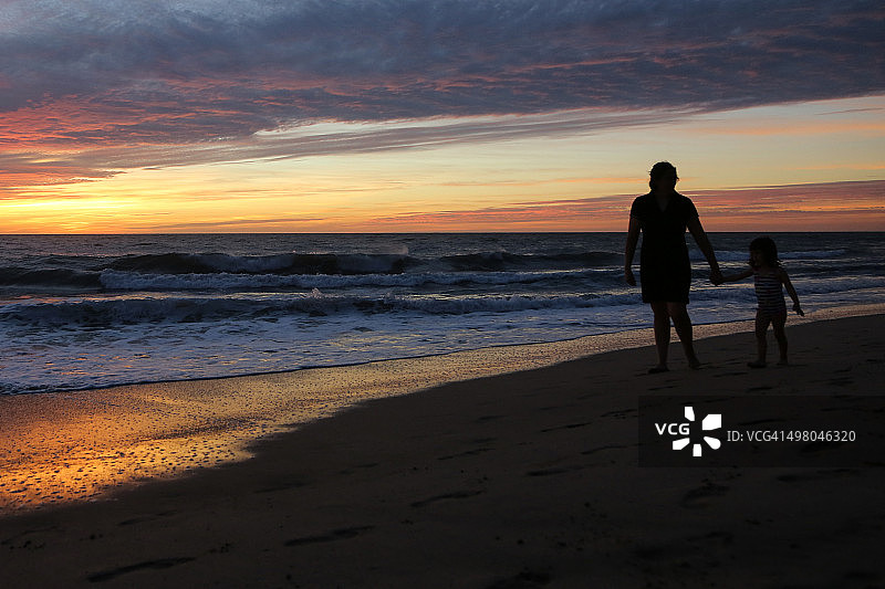 海滩上的日落图片素材
