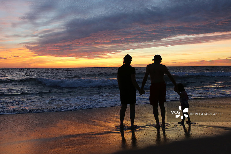 海滩上的日落图片素材