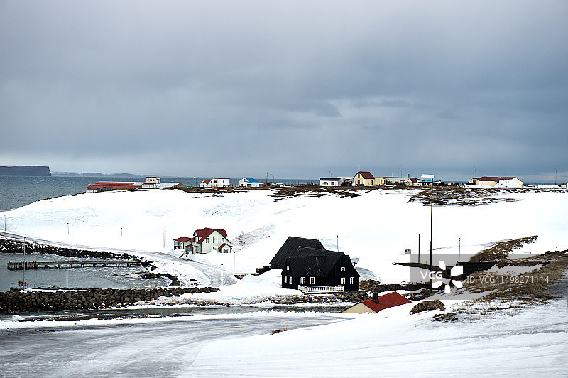 冰岛北部霍夫索斯的港口景色图片素材