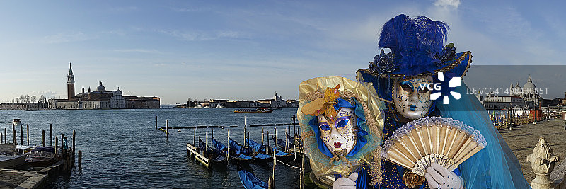 圣马可广场的狂欢节面具图片素材
