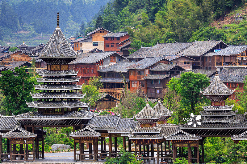 中国贵州肇兴侗寨图片素材