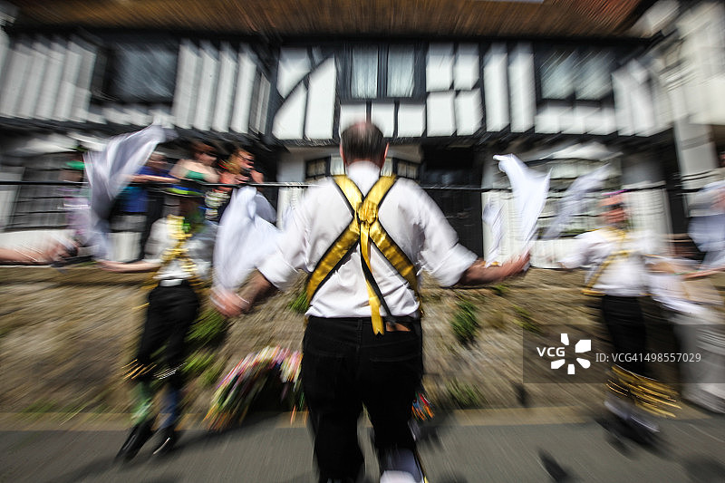 英国莫里斯舞者图片素材