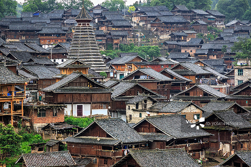 中国贵州省坝怕侗寨图片素材