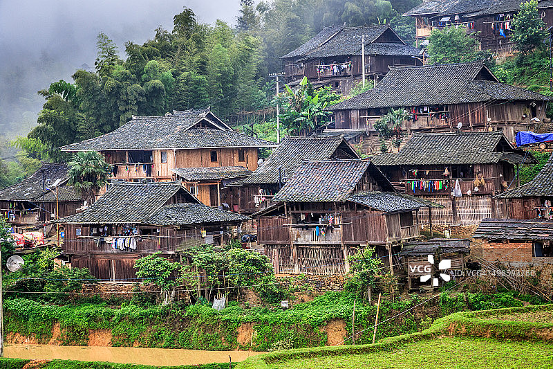 中国贵州岜沙苗寨图片素材