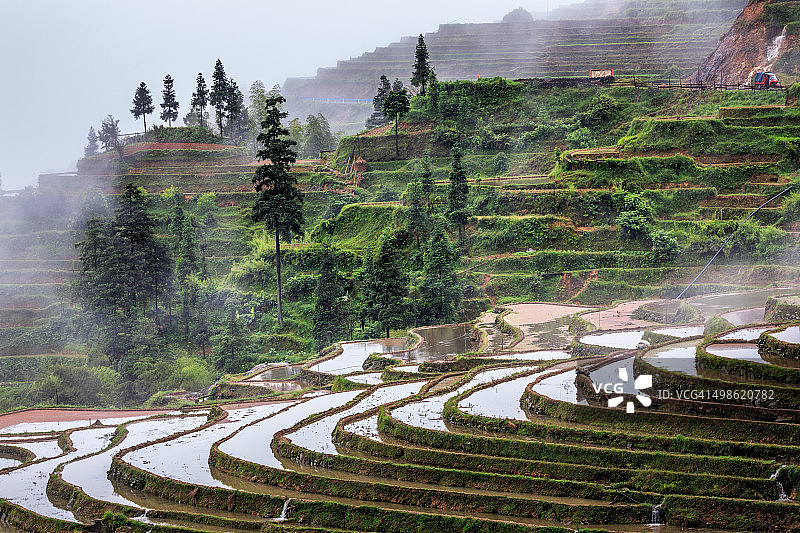 中国贵州加榜梯田图片素材