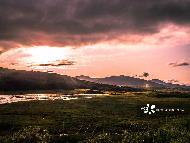 日落时分格兰科景色图片素材