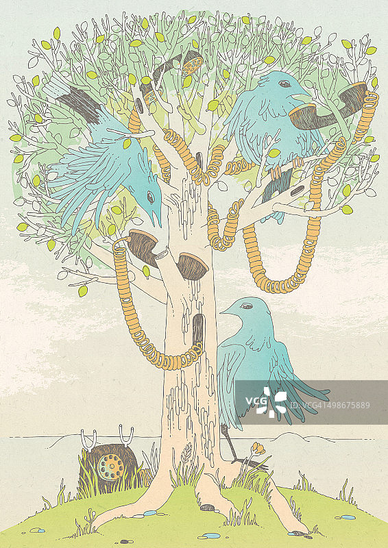 电话树图片素材