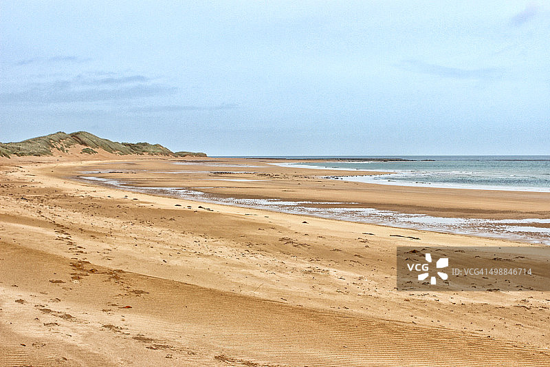 阿伯丁郡拉特雷角的荒凉海滩图片素材