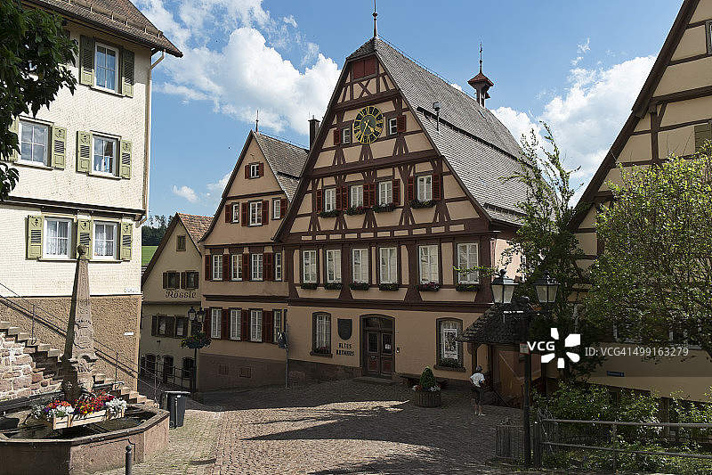 德国巴登-符腾堡州阿尔滕斯泰ig老市政厅图片素材