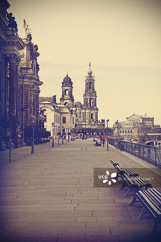 德国德累斯顿：布吕尔平台景观图片素材