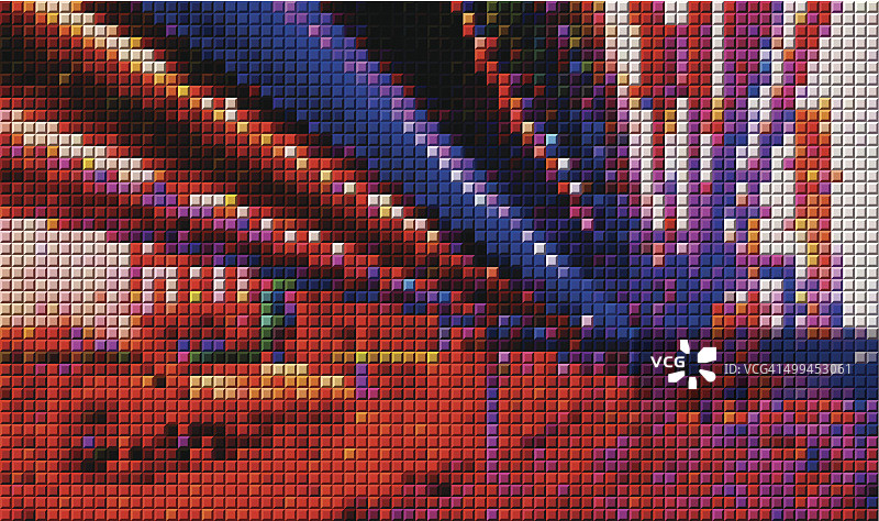 抽象彩色马赛克格子工业管道图案背景图片素材