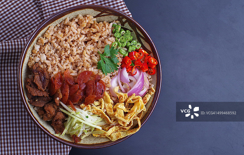 虾酱拌饭图片素材