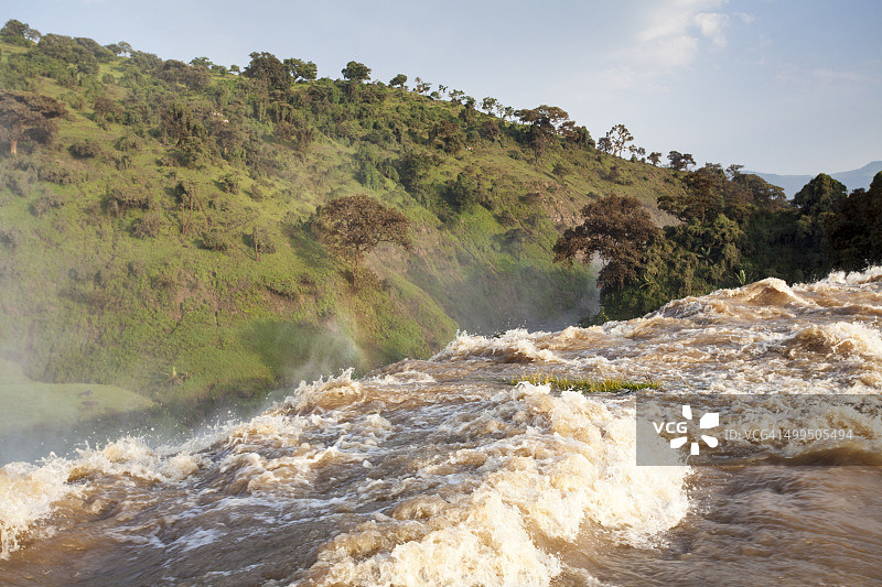 青尼罗河瀑布图片素材