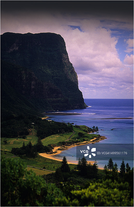 豪勋爵岛南部卡佩拉景观图片素材