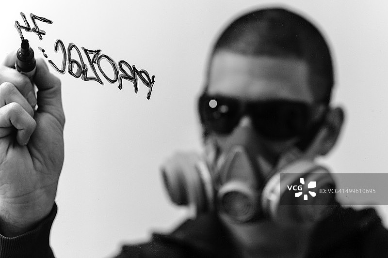 戴面具的破坏者图片素材