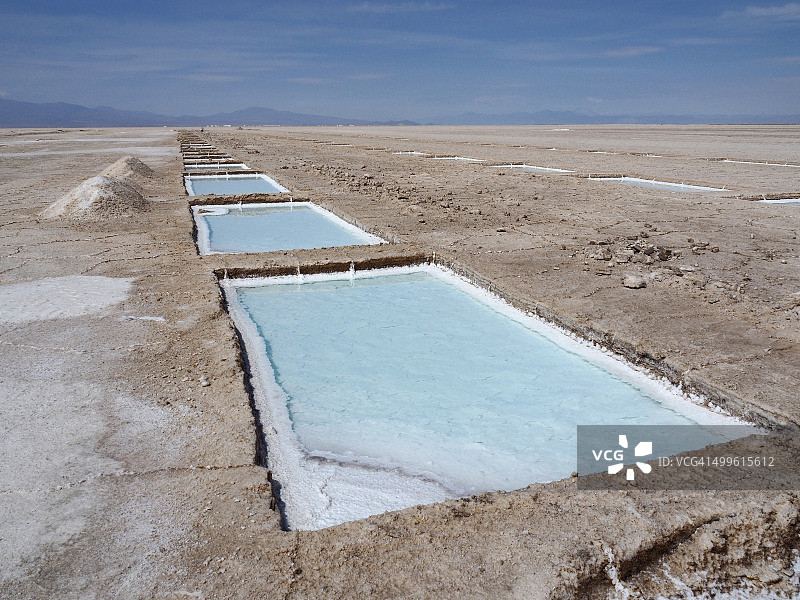 阿根廷北部萨利纳斯格朗德斯盐场图片素材