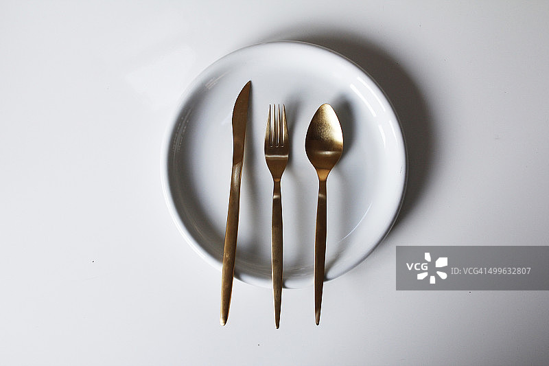金色餐具图片素材