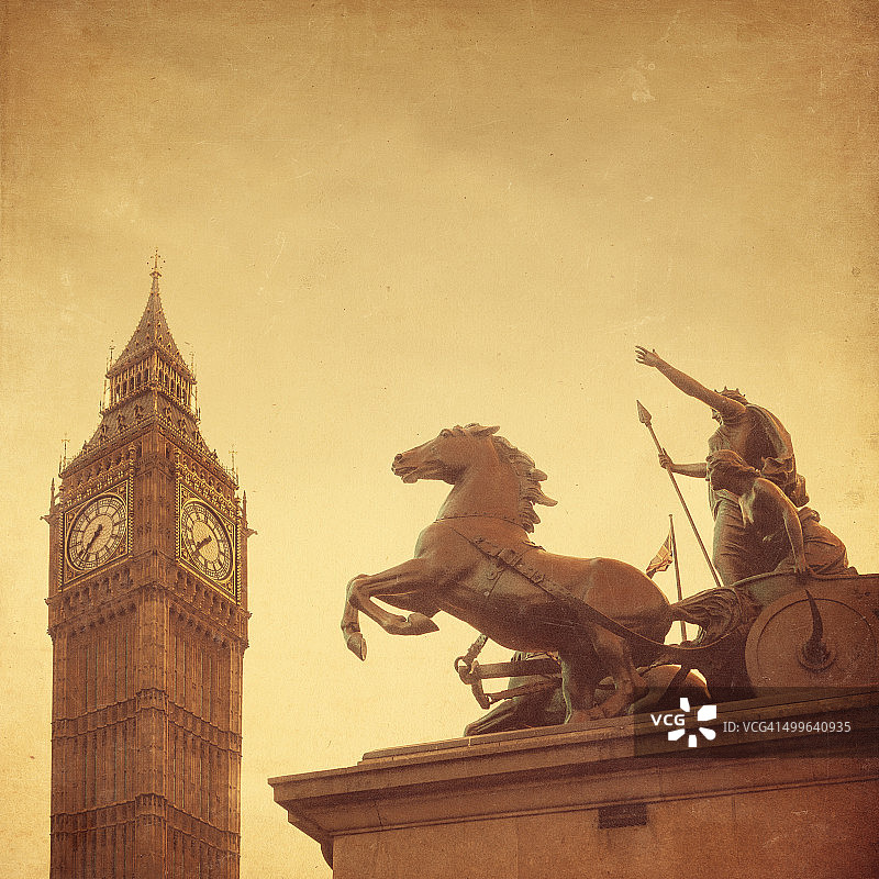 伦敦的博阿迪西亚雕像图片素材