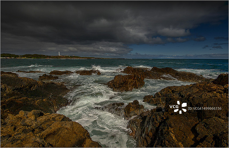 塔斯马尼亚金岛柯里港和巴斯海峡一景图片素材