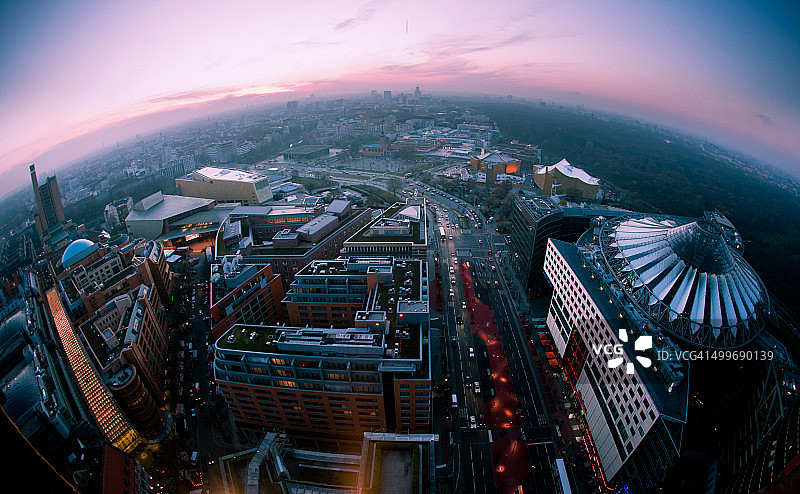 柏林波茨坦广场鸟瞰图图片素材
