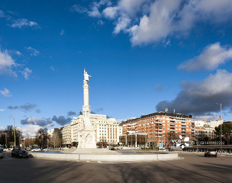 西班牙马德里哥伦布广场图片素材