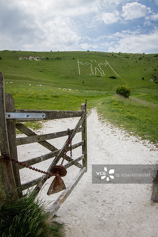 通往威明顿巨人像的小路图片素材
