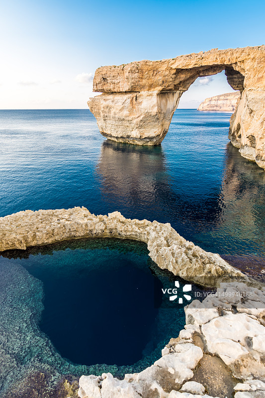 马耳他蔚蓝之窗图片素材