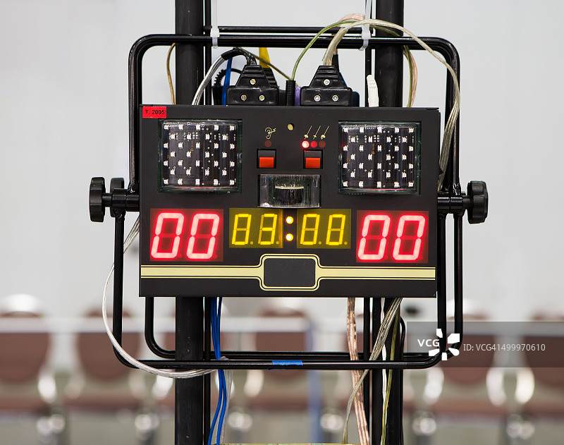 击剑运动的计分机或计分电脑图片素材