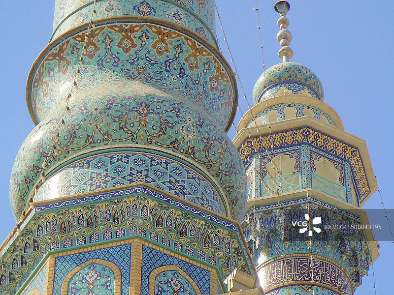 绿松石尖塔细节图片素材