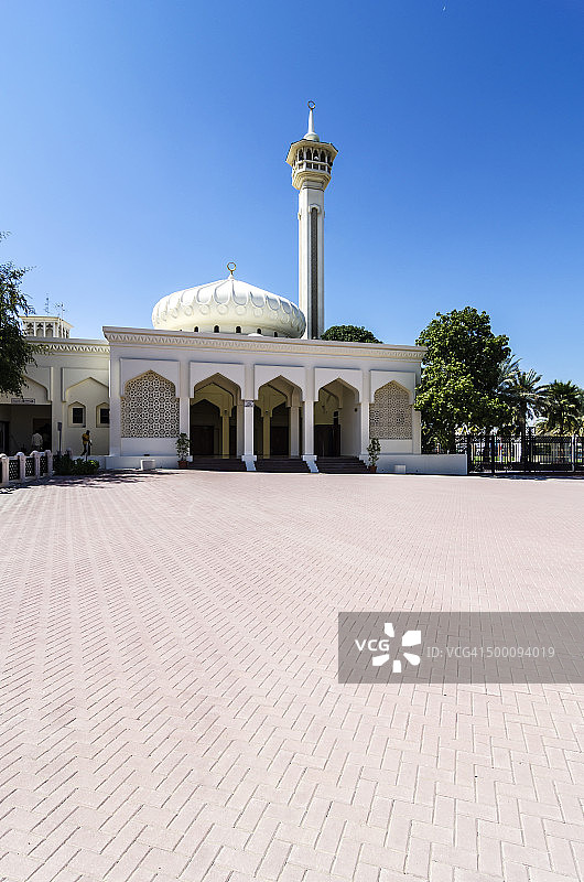 阿拉伯联合酋长国迪拜，迪拜河的清真寺图片素材