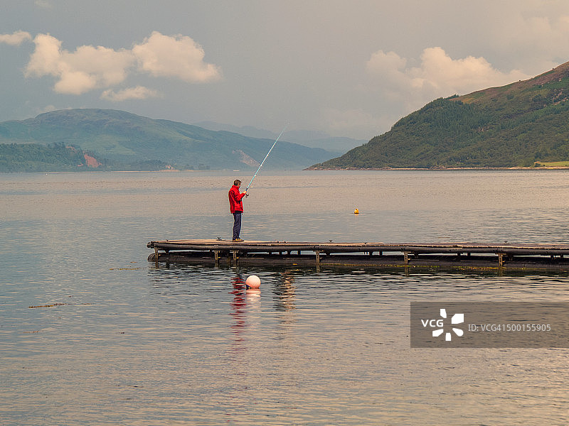 费恩湖钓鱼图片素材