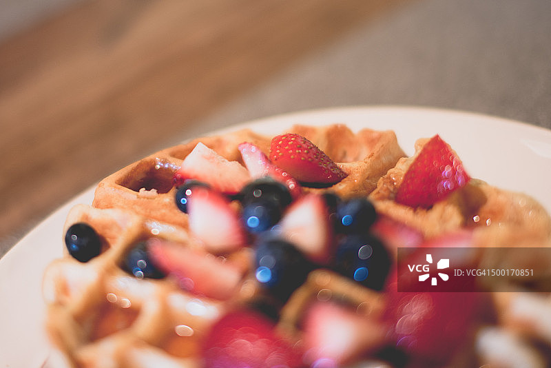 新鲜的比利时华夫饼图片素材