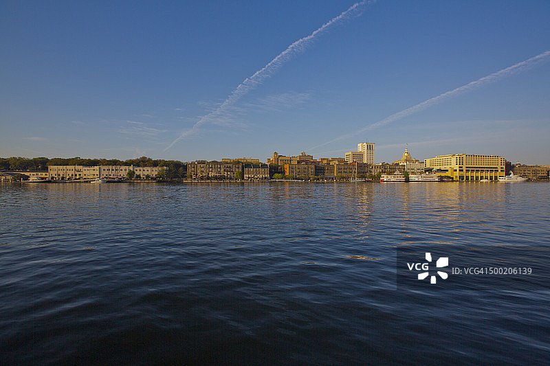 佐治亚州萨凡纳天际线图片素材