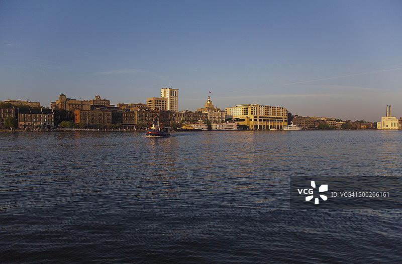 佐治亚州萨凡纳天际线图片素材