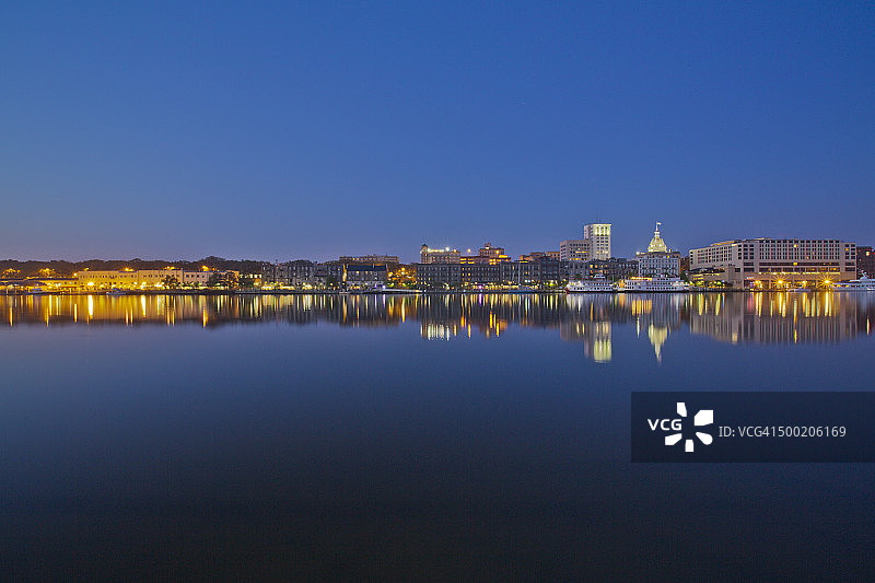 佐治亚州萨凡纳天际线图片素材