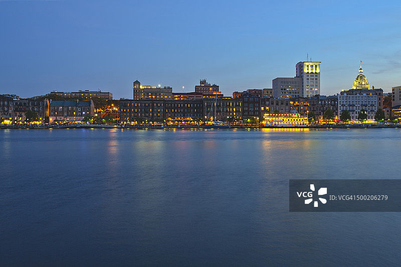 佐治亚州萨凡纳天际线图片素材