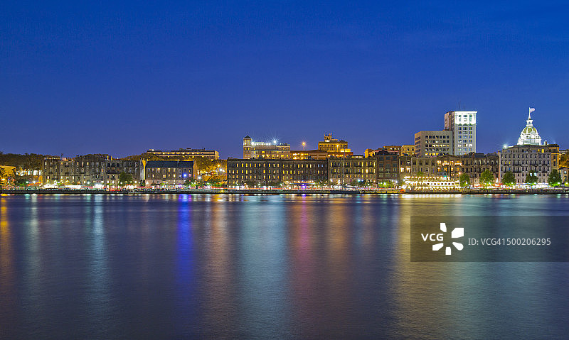 佐治亚州萨凡纳天际线图片素材