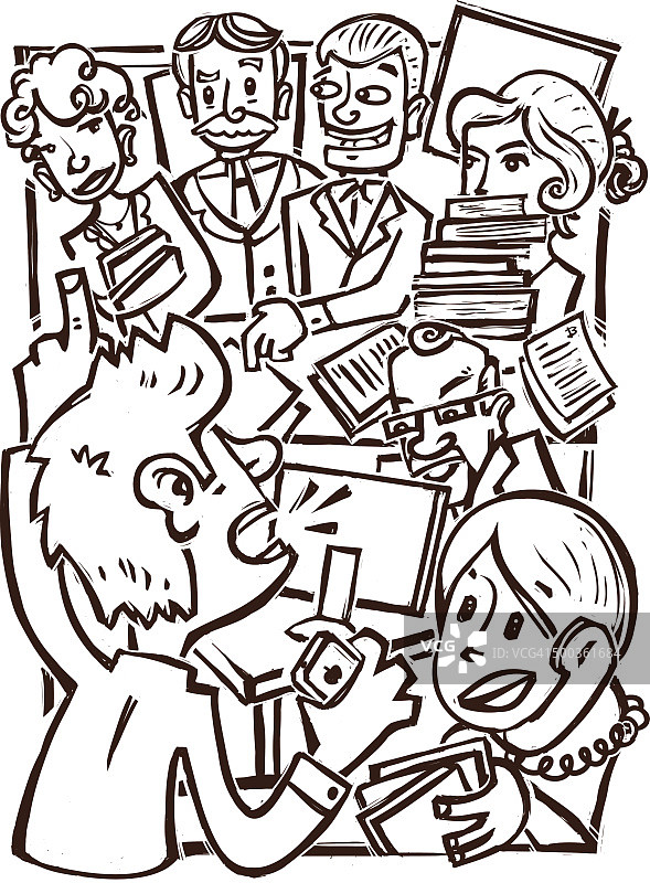 繁忙的办公室图片素材