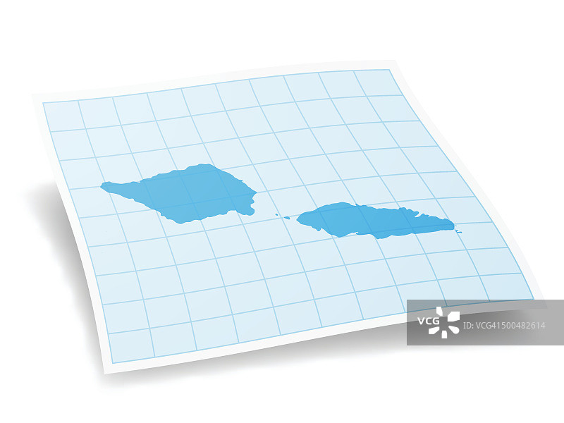 白色背景上的萨摩亚地图图片素材