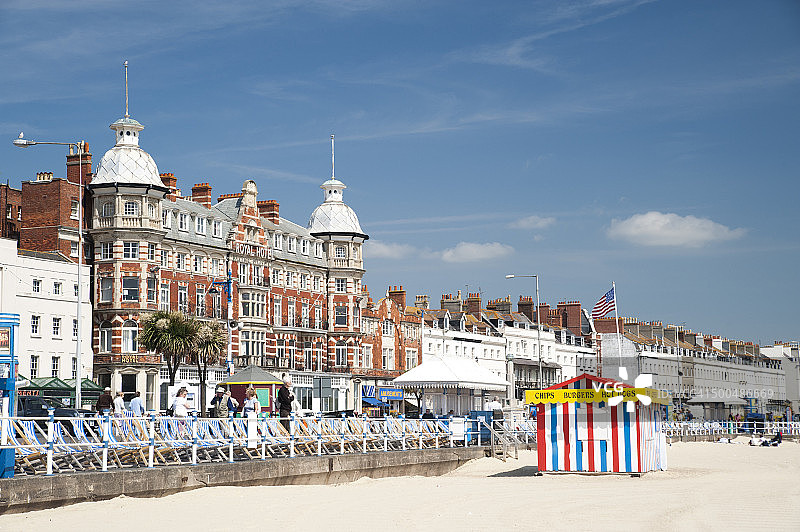 多塞特郡韦茅斯海滩图片素材