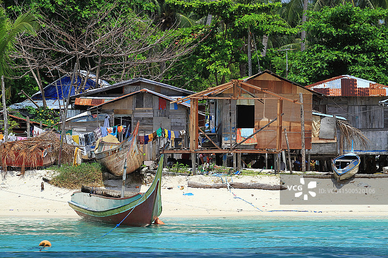 马来西亚沙巴州马布尔村庄图片素材