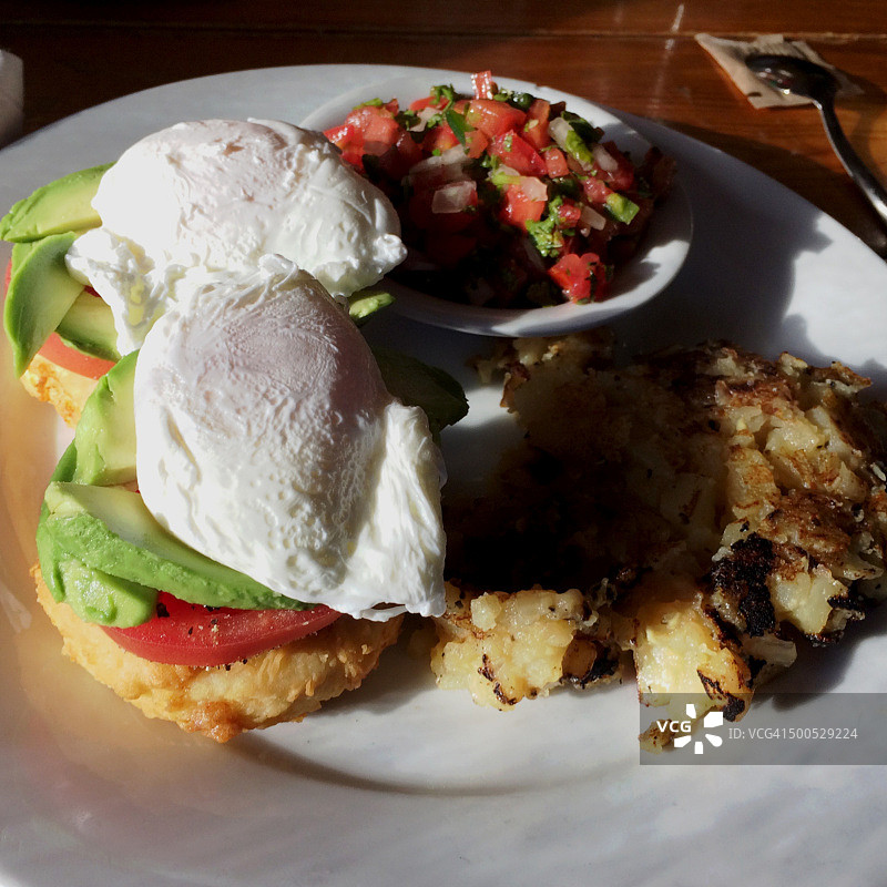 水波蛋早餐图片素材