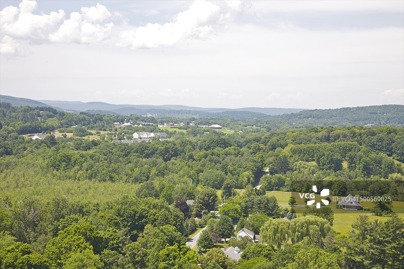 夏季佛蒙特州树木和树叶航拍景色图片素材