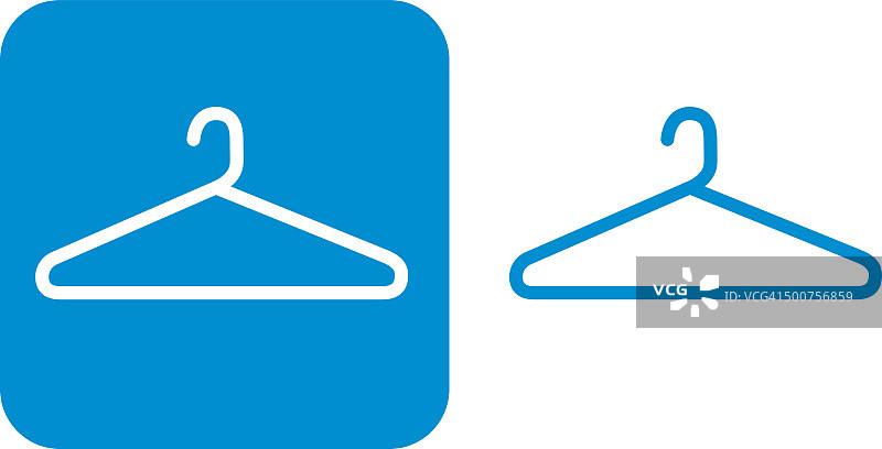 蓝色外套衣架图标图片素材