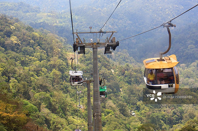 通往云顶高原的电缆，吉隆坡，马来西亚图片素材