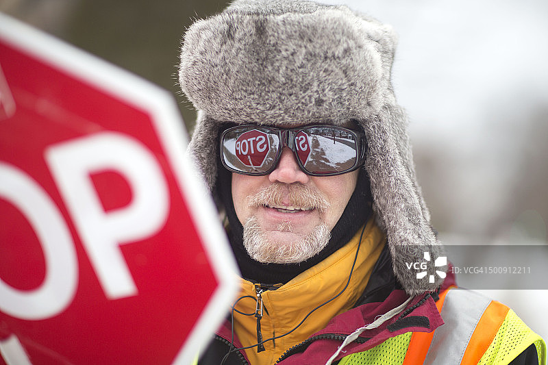 交通管理员肖像图片素材